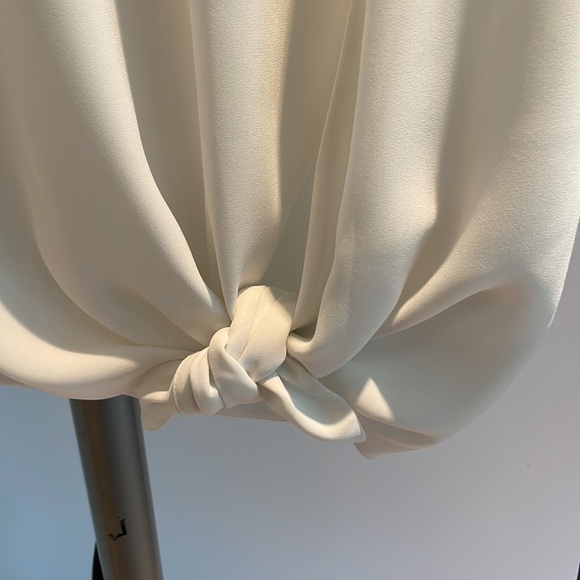 Babaton White Blouse - size M - with tie - Picture 2 of 5